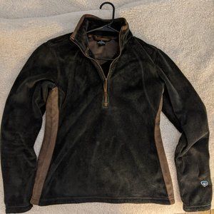 KUHL Fleece Faux Leather 1/2 Zip Pullover